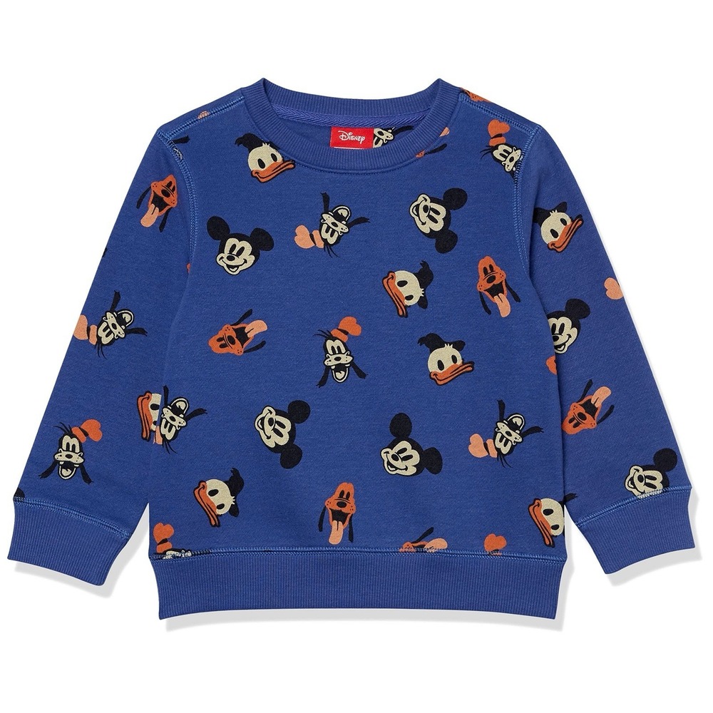 NWT Kid's XL Disney Mickey Mouse Crewneck Sweatshirt Daffy Duck Goofy Blue Soft
